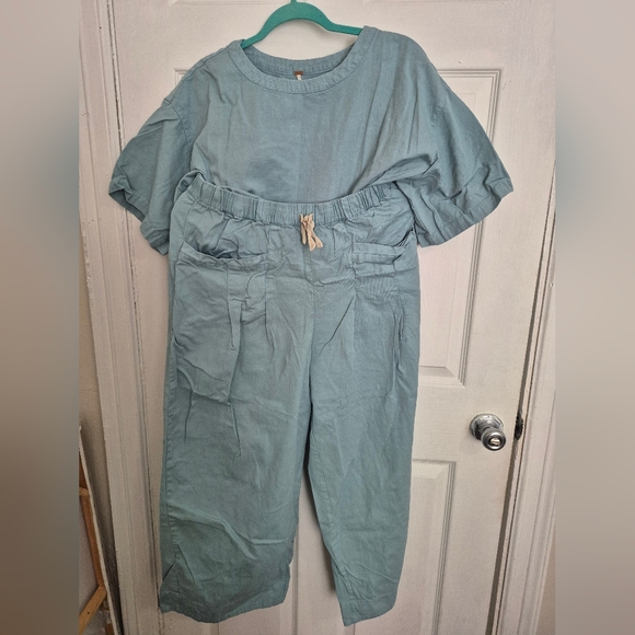 Free People Light Blue Lounge Set - Picture 6 of 6